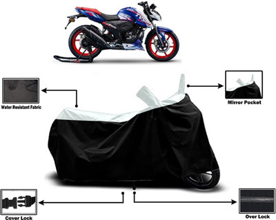 Amexride Two Wheeler Cover for TVS(Apache RTR 165 RP, White)