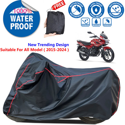 AutoGalaxy Waterproof Two Wheeler Cover for Bajaj(Discover 150 f, Black)