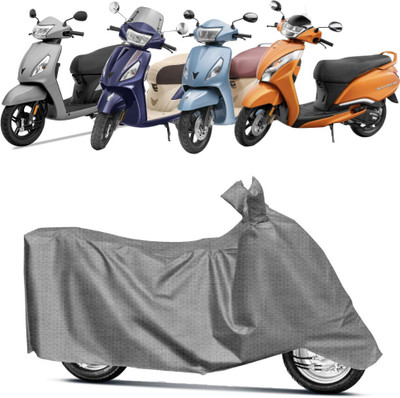 NG Auto Front Two Wheeler Cover for TVS(Jupiter 125, Grey)