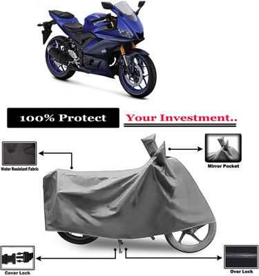 Amexride Two Wheeler Cover for Yamaha(YZF R25, Grey)