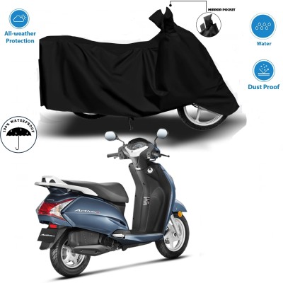 WMIZEXA Two Wheeler Cover for Universal For Bike(Activa 125, Black)