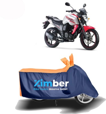 ZIMBER Two Wheeler Cover for Yamaha(FZ-S, Orange, Blue)