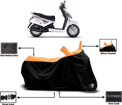 Amexride Two Wheeler Cover for Mahindra(Gusto, Orange)