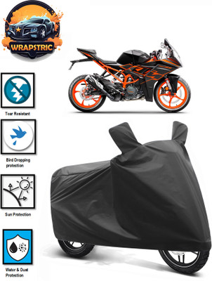WRAPSTRIC Waterproof Two Wheeler Cover for KTM(RC 125, Black)