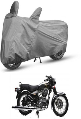 DeepShakshi AUTOMOTIVE Waterproof Two Wheeler Cover for Royal Enfield(Electra Delux, Grey)