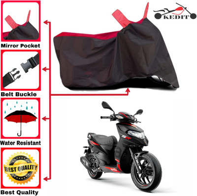 KEDIT Two Wheeler Cover for Aprilia(SR 150, Red, Black)