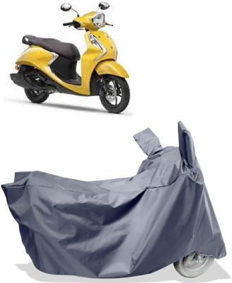 Amexride Two Wheeler Cover for Yamaha(Fascino BS6, Grey)