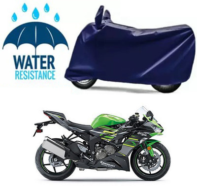 Furious3D Two Wheeler Cover for Kawasaki(Ninja ZX-6R, Blue)