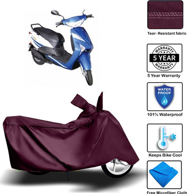 MISSION COLLECTION Waterproof Two Wheeler Cover for Indus(Yo Xplor, Maroon)