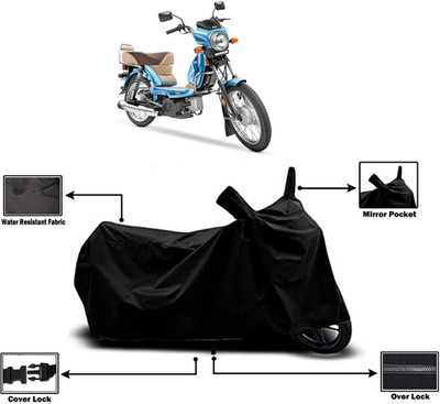 Amexride Two Wheeler Cover for TVS(XL 100 Comfort BS6, Black)