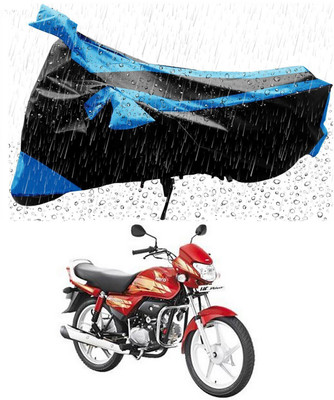 Mdstar Waterproof Two Wheeler Cover for Hero(HF Deluxe, Blue, Black)