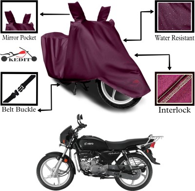 KEDIT Two Wheeler Cover for Hero(Splendor Plus, Maroon)