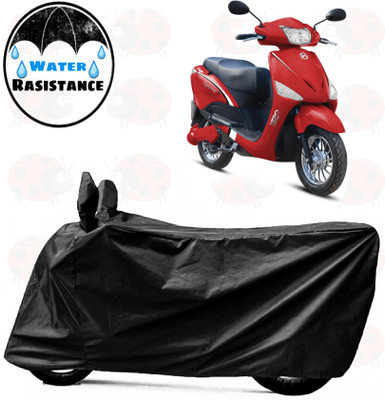 sowelar Waterproof Two Wheeler Cover for Hero Electric(Electric Optima DX, Black)