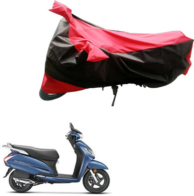 Mdstar Waterproof Two Wheeler Cover for Honda(Black, Red)