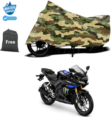 CODOKI Waterproof Two Wheeler Cover for Yamaha(YZF R15 V3 Moto GP Edition, Yellow)