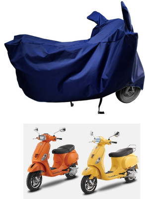 Amexride Two Wheeler Cover for Vespa(Piaggio Vespa, Blue)