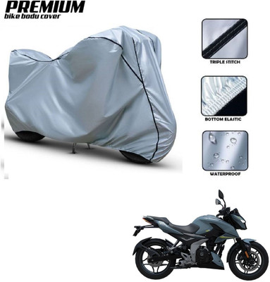 Car Life Waterproof Two Wheeler Cover for Bajaj(Pulsar, Silver, Black)