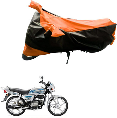 Mdstar Waterproof Two Wheeler Cover for Hero(Splendor, Black, Orange)
