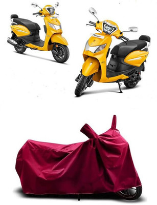 Coxtor Waterproof Two Wheeler Cover for Hero(MotoCorp Pleasure Plus, Maroon)