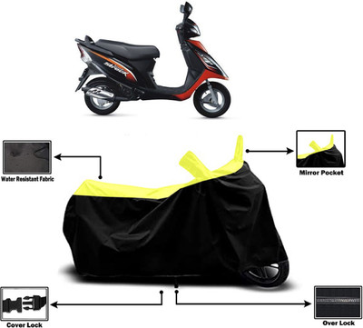 Amexride Two Wheeler Cover for TVS(Scooty Streak, Yellow)