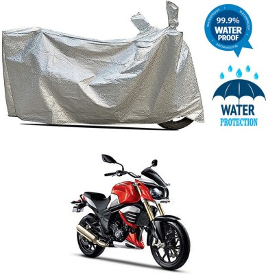 RWT Waterproof Two Wheeler Cover for Mahindra(MOJO XT 300, Silver)