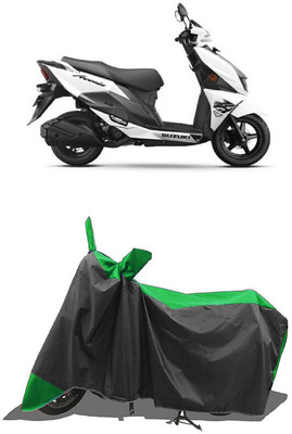SUGASHRI Waterproof Two Wheeler Cover for Suzuki(Avenis 125, Green, Black)
