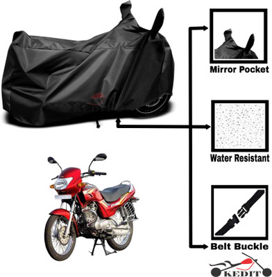 KEDIT Two Wheeler Cover for Hero(Ambition, Black)
