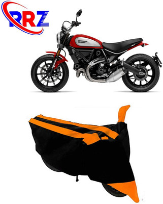 RRZ Waterproof Two Wheeler Cover for Ducati(Scrambler Icon, Black, Orange)