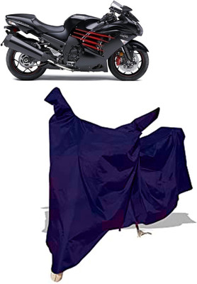 Amexride Two Wheeler Cover for Kawasaki(Ninja ZX-14R, Blue)