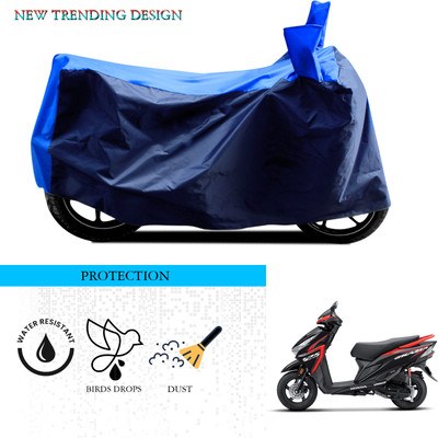 SnehaSales Waterproof Two Wheeler Cover for Honda(Grazia, Black, Blue)