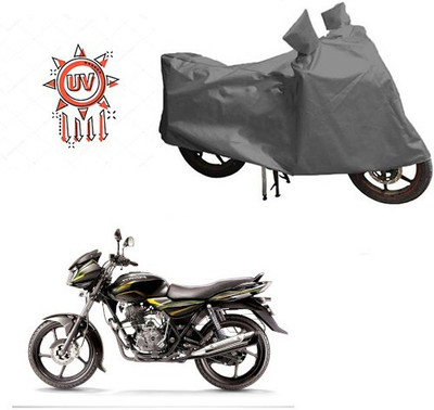 DeepShakshi AUTOMOTIVE Waterproof Two Wheeler Cover for Bajaj(Discover 100 DTS-i, Grey)