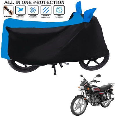 AUTOCAD Waterproof Two Wheeler Cover for Hero(Splendor PRO, Black, Blue)