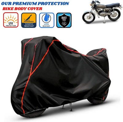 Delphinium Waterproof Two Wheeler Cover for Yamaha(RX 100, Black, Red)