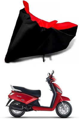 DSAMI Two Wheeler Cover for Mahindra(Gusto, Red, Black)