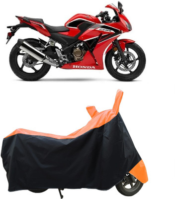 Coxtor Waterproof Two Wheeler Cover for Honda(CBR300R BS6, Orange)