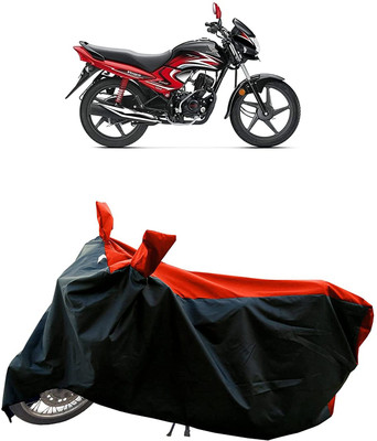 KEDIT Two Wheeler Cover for Honda(Dream Yuga, Red, Black)