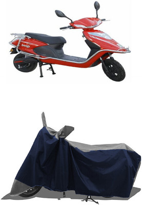SUGASHRI Waterproof Two Wheeler Cover for Tunwal(Sport 63 48V, Grey, Blue)