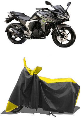 SUGASHRI Waterproof Two Wheeler Cover for Yamaha(Fazer-FI, Yellow, Black)