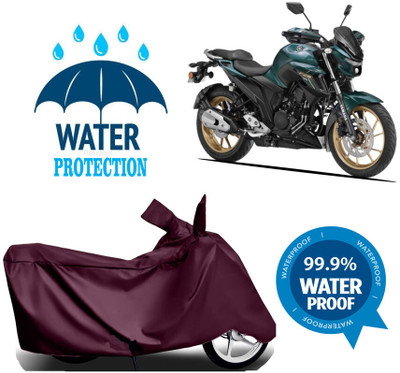 RTS COLLECTIONS Waterproof Two Wheeler Cover for Yamaha(FZ-25, Maroon)