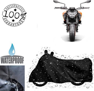 RAAMKM Waterproof Two Wheeler Cover for Hero, Honda(Pulsar 180NS BS6, Black)