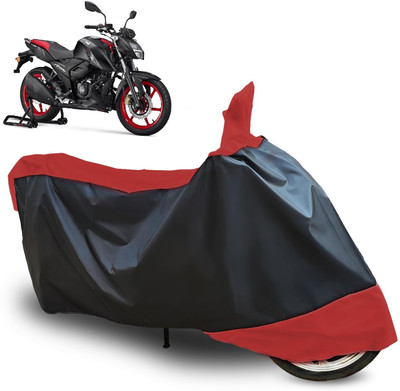 ABORDABLE Two Wheeler Cover for TVS(Apache RTR 160, Red, Black)