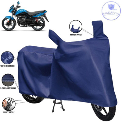 MADAFIYA Waterproof Two Wheeler Cover for Hero(Glamour Programmed FI, Blue)