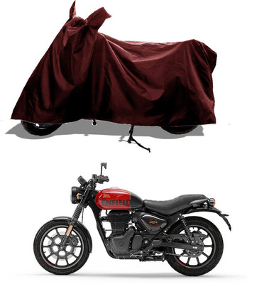 GROFATIK Two Wheeler Cover for Royal Enfield(Hunter 350, Maroon)