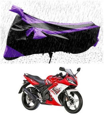 Ascension Two Wheeler Cover for Yamaha(YZF R15S, Black, Purple)