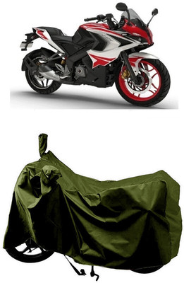 SUGASHRI Waterproof Two Wheeler Cover for Bajaj(Pulsar RS200 BS6, Green)
