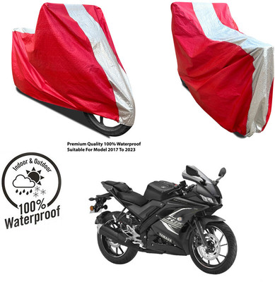 AutoGalaxy Waterproof Two Wheeler Cover for Hero(Maestro Edge 110 BS6, Silver, Red)