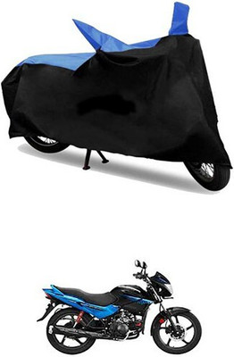 Mdstar Waterproof Two Wheeler Cover for Hero(Glamour, Blue, Black)