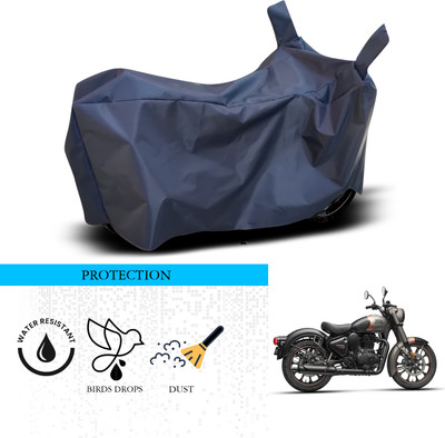 SnehaSales Waterproof Two Wheeler Cover for Royal Enfield(Classic Stealth Black, Blue)