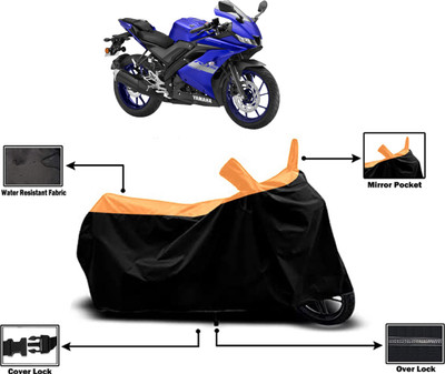 Amexride Two Wheeler Cover for Yamaha(R15 V3, Orange)