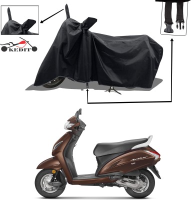 KEDIT Two Wheeler Cover for Universal For Bike(Activa 4G, Black)